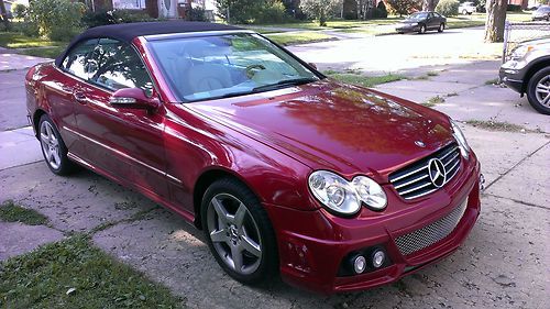 05 mercedes-benz clk 500 amg,convertible,70k,navigation,xenon,lthr,custom,clean