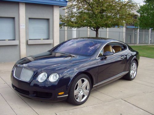 2005 bentley continental gt coupe, spotless, 38k miles, dark sapphire.