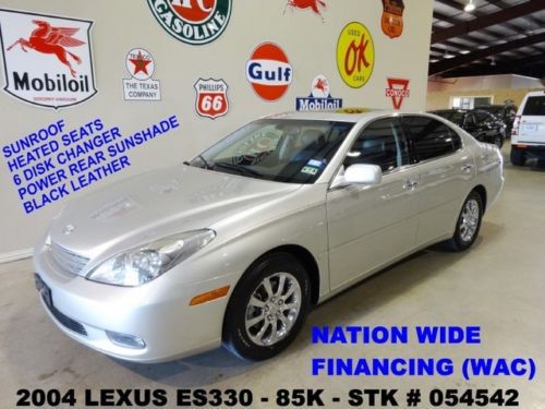 2004 es 330,v6,sunroof,heated leather,6 disk cd,16in chrome whls,85k,we finance!