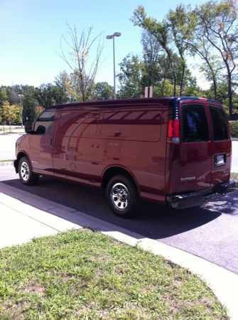 2001 chevrolet express 2500 (burgundy in color)