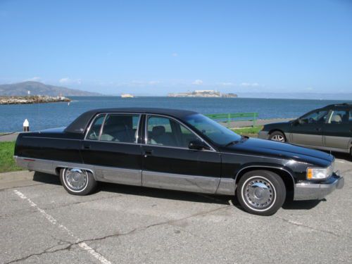 1996 cadillac fleetwood brogham - formal black over gray