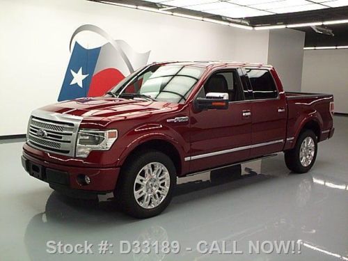 2013 ford f-150 platinum crew 5.0 sunroof nav 20&#039;s 11k texas direct auto