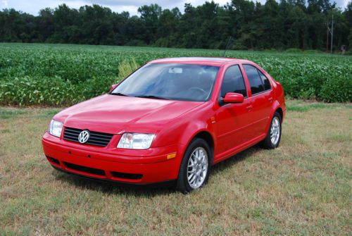 2001 volkswagen jetta wolfsburg 1.8lturbo, tornado red,5-speed manual,bbs wheels