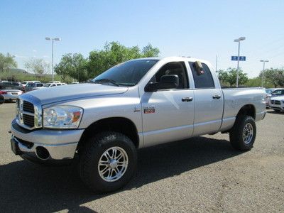 2007 4x4 4wd cummins turbo diesel silver automatic quad cab pickup truck