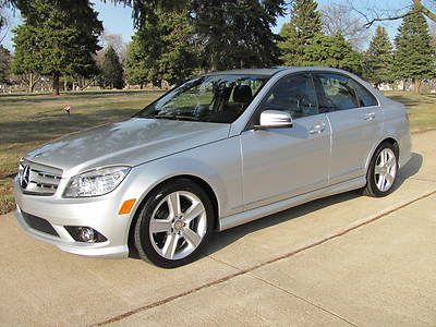 2010 mb c300 sport nav/gps roof leather warranty carfax silver/black we finance