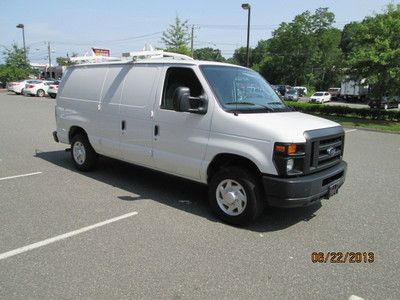 2008 ford e-150 cargo van v-8 pwr grp 27k 1owner bins racks 27k warr.27k ct ct