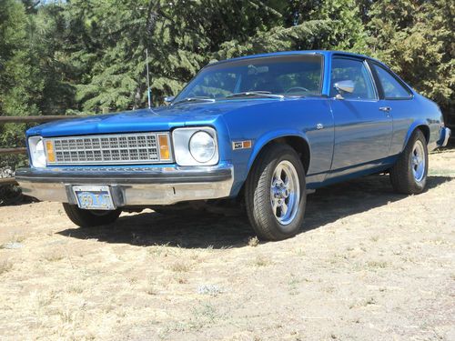 1977 chevrolet nova base coupe 2-door big block turbo 400 tranny