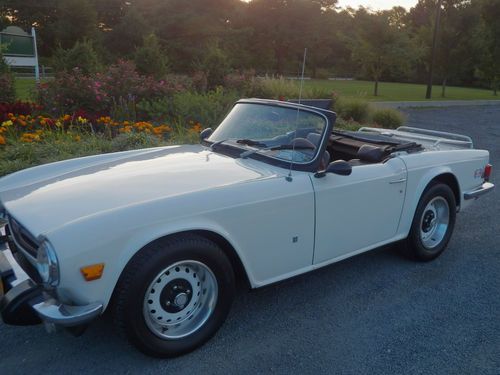 Sell used TR6, white, convertible, soft top, 5 speed manual in ...