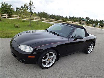 03 mazda miata ls convertible clean carfax automatic triple black low miles 64k