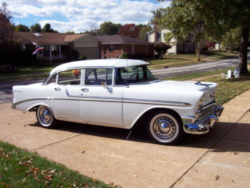 Beautiful trophy winner 1956 chevrolet belair restored/stock 1- or 2+ condition