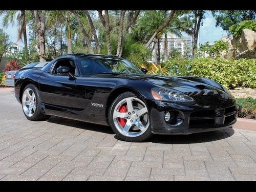 2006 dodge viper srt-10 coupe black 14k 6 speed chrome wheels showroom