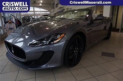 New 2014 maserati granturismo mc convertible grigio alfieri gray white loaded