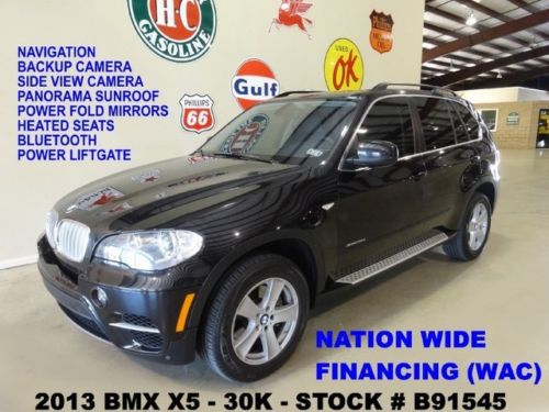 2013 x5 xdrive 35d,pano roof,nav,back-up cam,side cam,htd lth,30k,we finance!!