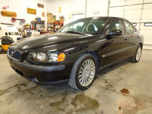 2004 volvo s60 t5 sedan 4-door 2.3l turbo 4 cyl black leather clean aluminum 1 2