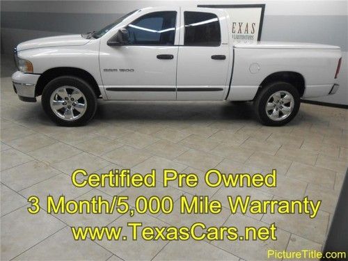 02 dodge 1500 laramie slt leather 4x4 v8 fiberglass bedcover cpo warranty