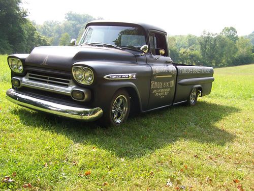 1959 chevy pick up,long bed streetrod,rat rod, kustom coolsville