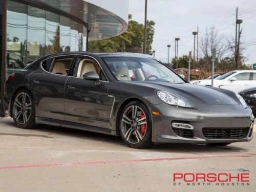 2013 porsche panamera turbo agate grey cream leather nav bose 20 wheels pdk