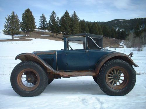 1930 model a ford cabriolet rural mail delivery snow mobile flyer bird b t