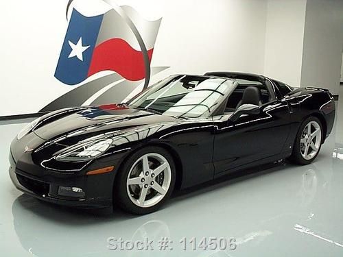 2006 chevy corvette lt paddle shift blk on blk only 29k texas direct auto