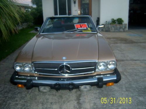 1982 mercedes benz convertible - gold with dk. brown interior