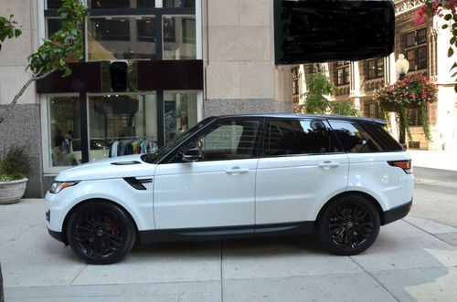 2014 range rover sport v8 supercharged - fuji white - 21" wheels - loaded