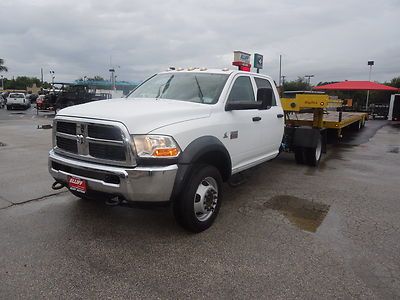 Truck trailer combo, big tex, 40ft trailer, diesel truck, flatbed, transport