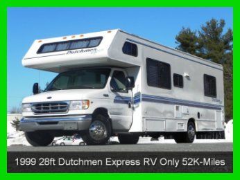 1999 ford e-450 28ft dutchmen express rv 6.8l v10 gas central heat/ac new tires