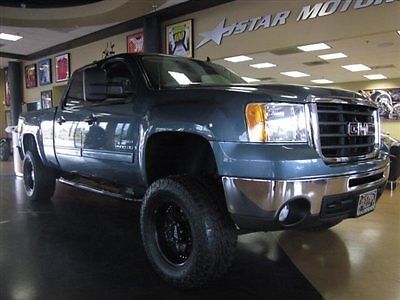 09 gmc sierra 2500hd crew cab short bed diesel 4x4 stealth grey leather