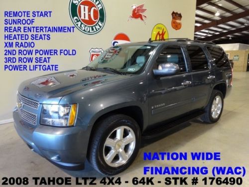 2008 tahoe ltz 4x4,sunroof,rear dvd,htd lth,bose,polish 20&#039;s,64k,we finance!!