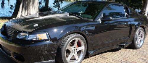 Black supercharged cobra body mustang street legal race car