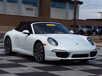 Carrera s low miles convertible manual gasoline 3.8l h-6 direct fuel inje white