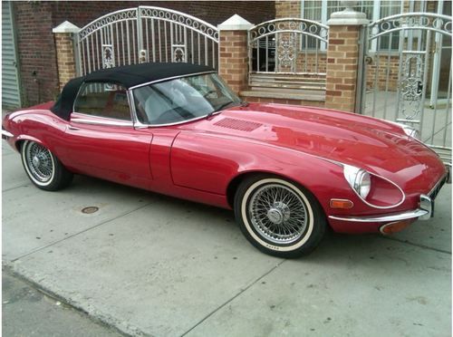 1974 jaguar xke base 5.3l v12 automatic red series iii roadster