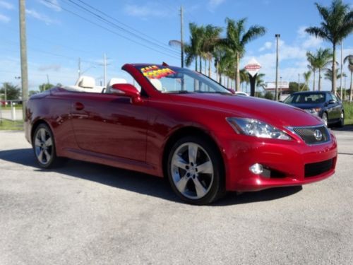 2010 lexus is350c navigation sat. radio rear ac convertible heated/cooled seats