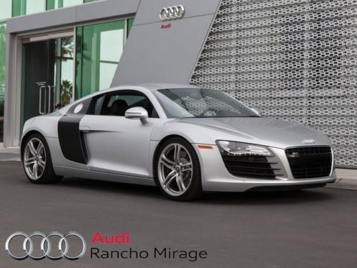 2008 audi r8 r-tronic ice silver enhanced nappa leather premium package nav