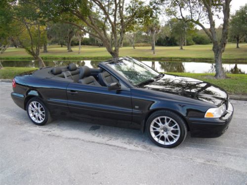 2004 volvo c70 convertible triple black 242hp auto 1-florida owner! no reserve!!