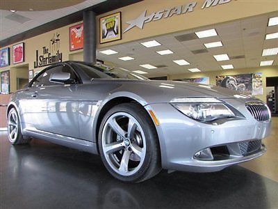 09 bmw 650i convertible grey leather navigation