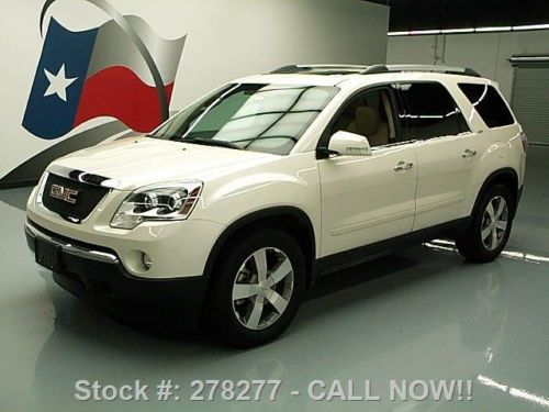 2011 gmc acadia slt dual sunroof nav rear cam dvd 25k texas direct auto