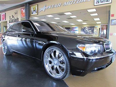 2005 bmw 745li black on tan 22 inch asanti wheels new tires