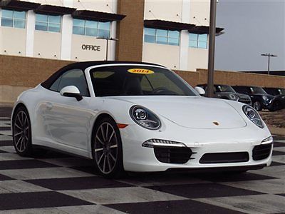 Carrera 4s low miles convertible manual gasoline 3.8l flat 6 cyl white