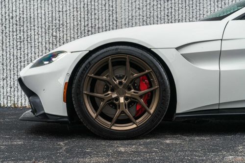 2021 aston martin vantage white/red lowered on vossen forged wheels