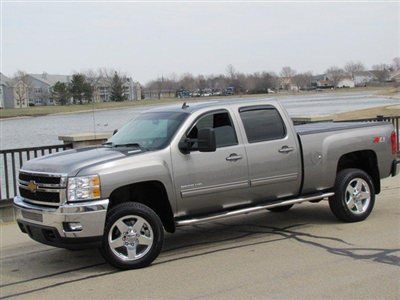 2012 silverado ltz z71 crew cab duramax-diesel 4wd gray/blk lthr warranty bose!