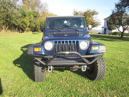 Jeep,tj,wrangler, low miles,lift kit,off road,33,blue,black,hard top,rubicon,