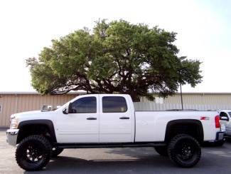 2009 white lt z71 6.6l v8 4x4 allison duramax leather american outlaw flares