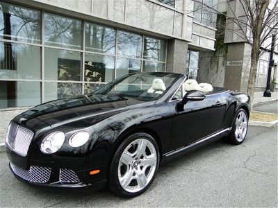 2012 bentley gtc mulliner pkg, polished wheels, black over linen, fresh service