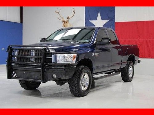 2007 dodge ram 2500 5.9l diesel 4x4 1-owner quadcab shortbed texas truck! carfax