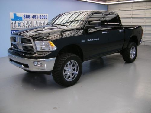 We finance!!!  2012 ram 1500 big horn 4x4 hemi lifted leather tow 17k texas auto