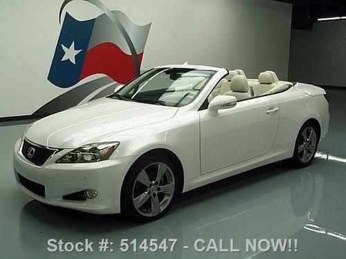 2010 lexus is250 convertible hard top nav rear cam 32k! texas direct auto