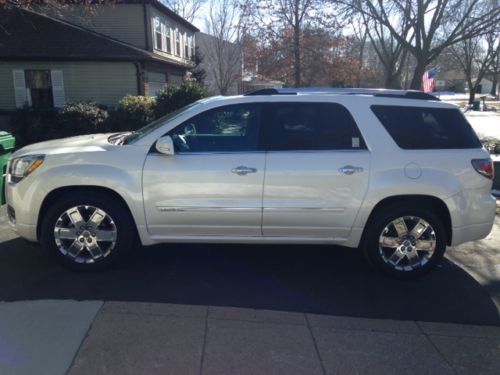 2013 gmc acadia denali, white with ebony black interior, navigation, dvd