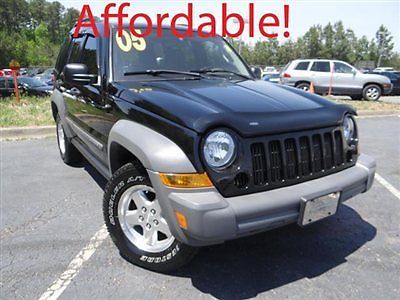 Jeep liberty sport 4 dr suv manual gasoline 2.4l v4 mpi black