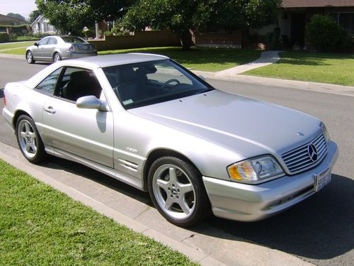 2001 mercedez benze 500 sl silver arrow edition